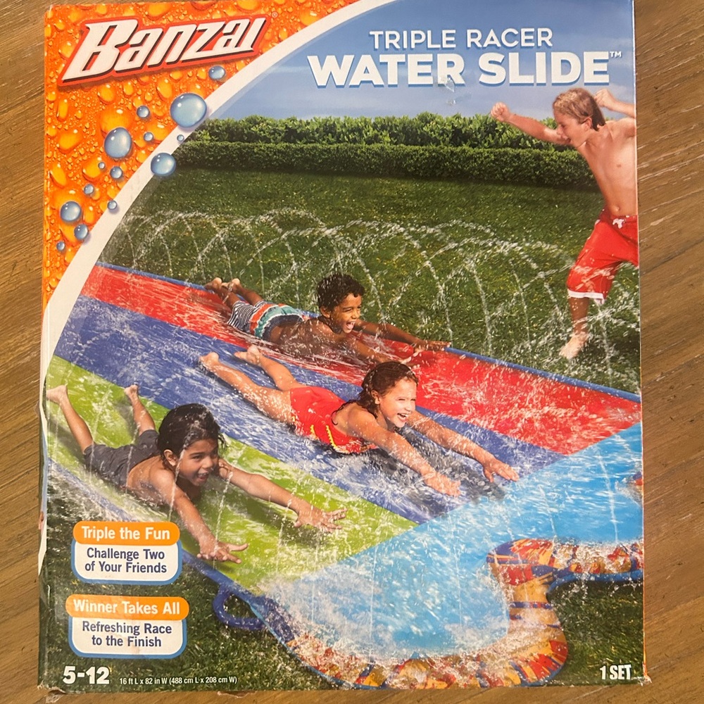 FREE GIFT WRAPPING!
NWT Triple Racer 16 ft long Water Slide -